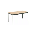 TABLE RECTANGULAIRE L 140 X P 70 CM, PIÉTEMENT NOIR - CONFORT - PLATEAU HÊTRE - MAXIBURO - HÊTRE