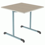 TABLE BANDANA 80X80 T6 DL STRAT POLY. ÉRABLE G. BEIGE/LAGON - MOBIDECOR