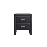 LOUNGITUDE - TABLE DE CHEVET ROMY EN SIMILI - NOIR - NOIR