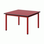 TABLE MALIBU 80X80 T1 4P STR ANTIB ROUG U321/NOIR ROUGE 3020