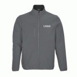 VESTE ZIPPÉE MANCHES LONGUES PUBLICITAIRE 270 GR/M² SOL'S ANTHRACITE - MARQUAGE BRODERIE
