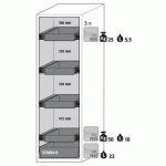 ARMOIRE S-PHOENIX VOL.2-90 S90.196.060.075.FDACR GRIS - ASECOS