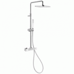 ENSEMBLE DOUCHE THERMOSTATIQUE - TRES 20019501BL BLANC/CHROMÉ