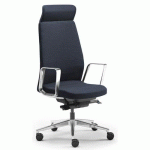 FAUTEUIL DIRECTION TISSU CHINE BLEU FONCE EDEN - SOKOA