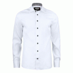 J.HARVEST & FROST RB20 TWILL CHEMISE SLIM FIT HOMMES BLANC/NOIR - TAILLE XS