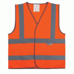 LOT DE 4 - GILET DE SÉCURITÉ HAUTE VISIBILITÉ ECO+ ORANGE RÉFLÉCHISSANT L