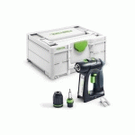 PERCEUSE-VISSEUSE 18V C18 BASIC (SANS BATTERIE NI CHARGEUR) + SYSTAINER SYS3 M - FESTOOL - 576434