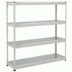 RAYONNAGE MANUTAN RAPID 1 2440X1830X915 4 TABL MÉTAL GRIS