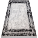 TAPIS TULS STRUCTURAL, FRANGES 51235 VINTAGE, CADRE ANTHRACITE GREY 80X150 CM