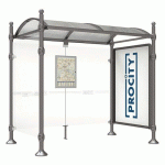 ABRI BUS PROVINCE 2.50 VITRINE 1 BARD LAT BOULE GRIS PROCITY - PROCITY