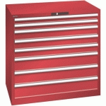 ARMOIRE 8 TIROIRS SÉRIE 78.294-CAPACITÉ 75KG-ROUGE - LISTA