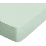 LINNEA - DRAP HOUSSE UNI 100% COTON ALTO BONNET DE 40 CM 120X190 CM - VERT FLEUR D'AMANDIER