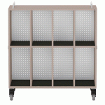 MEUBLE BAS SHIFT+ LANDSCAPE MÉLA POUR CARTABLES 8 CASES - GRIS TERRE - ARCTIQUE - MANUTAN COLLECTIVITÉS