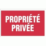 PANNEAU ROUGE D'INTERDICTION - 330 X 200 MM - PROPRIÉTÉ PRIVÉ NOVAP