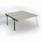 PÔLE DE 2 BUREAUX ECLA CHÊNE GRIS L 180 X P 80 CM PIÈTEMENT MÉTAL ANTHRACITE - ÉLÉMENT SUIVANT