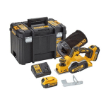 RABOT 18V XR + 2 BATTERIES 5AH + CHARGEUR + COFFRET TSTAK + SAC À POUSSIÈRE - DEWALT - DCP580P2T-QW