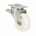 ROULETTE POLYAMIDE PIVOTANTE AVEC FREIN DIAM 100MM - BLICKLE