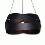 DOMILUCE SUSPENSION TORNADO Ø 50 CM NOIRE, À 3 LAMPES