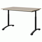 TABLE MALIBU 120X80 T3/T6 DL ST ISOS BEIG 1460/BEI NOIR 9005 - MANUTAN EXPERT