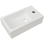 VASQUE + TROU DE ROBINET C�RAMIQUE BLANC 46 X 25,5 X 12 CM - VIDAXL