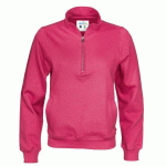 COTTOVER SWEATSHIRT COL ZIPPÉ UNISEX - CERTIFIÉ GOTS CERISE - TAILLE XXXXL