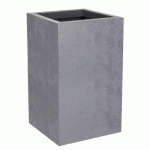 POT CARRÉ HAUT BASALT'UP - 36 L - GRIS BÉTON EDA PLASTIQUES