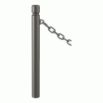POTELET AGGLO Ø 76 MM À CHAINES 1 ANNEAU - ZINC GRIS PROCITY - PROCITY