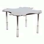 TABLE ERGO TECHNIC Ø140 RÉGLABLE COMPACT - GRIS/GRIS - SUNSET CREATION