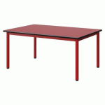 TABLE MALIBU 120X80 T2 4P ST ANTIB ROUG U321/NOIR ROUGE 3020