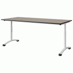 TABLE MALIBU 180X80 T3/T6 DL ST ANTIB CHÊNE 1146/NO BLC 9016 - MANUTAN EXPERT