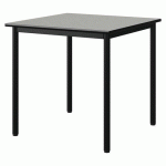 TABLE MALIBU 80X80 T6 4P STRA ISOS GRIS 1400/NOIR NOIR 9005 - MANUTAN EXPERT