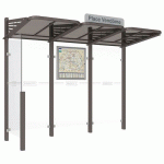 ABRI BUS CONVIVIALE 3 M BARDAGE GAUCHE - GRIS PROCITY - PROCITY