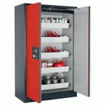 ARMOIRE SÉCURITÉ Q-PEGASUS-90 Q90.195.120.WDAC GRIS/ROUGE - ASECOS