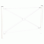 BARRIÈRE PROVINCE SIMPLE CROIX 1.57 M INOX - ZINC BLANC 9010 - PROCITY