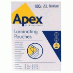 POCHETTES DE PLASTIFICATION A4 2 X 125 Μ BRILLANTES - BOITE DE 100