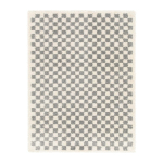 DÉCOWEB - TAPIS DAMIER À POILS LONGS - COLORAMA - GRIS COLORÉ - 120 X 170 CM