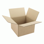 LOT DE 20 - CARTON CAISSE AMÉRICAINE KRAFT BRUN DOUBLE CANNELURE L 41 X L 31 X H 24 CM