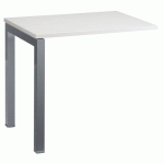 RETOUR SUSPENDU ARKO L 80 X P 60 CM PLATEAU BLANC PIÉTEMENT MÉTAL ALUMINIUM