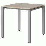 TABLE MALIBU 80X80 T6 SOUDÉ STR ABS ACACIA/GRIS 9006 - MANUTAN EXPERT