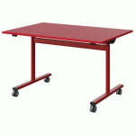 TABLE MALIBU RAB. 120X80 T5 DL STR ABS ROUGE U321/ROUGE 3020