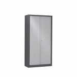 ARMOIRE MÉTAL À RIDEAUX 100 X 198 CM À MONTER CORPS ANTHRACITE COLORIS GRIS - MANUTAN COLLECTIVITÉS