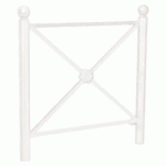 BARRIÈRE PROVINCE ROSACE 1.07 M BOULE - ZINC BLANC 9010 - PROCITY