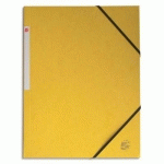 CHEMISE 1ER PRIX 3 RABATS ET ELASTIQUE - CARTE 5/10E - 24 X 32 CM - JAUNE - LOT DE 10