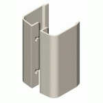 POIGNÉE AILERON DE PORTE BATTANTE - HAUTEUR 200 MM - ALU BLANC - 6821 LA CROISÉE DS