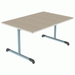 TABLE BANDANA 120X80 T3 DL STRAT POLY. ÉRABLE G. BEIGE/LAGON - MOBIDECOR
