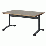 TABLE MALIBU 120X80 T3 DL STRA ALAISÉ GRIS U727/GRIS 7016
