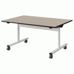 TABLE MALIBU RAB. 120X80 T3 DL ST ANTIB ACACIA/NOIR BLC 9016