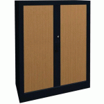 ARMOIRE À RIDEAUX 80 X 102 CM HÊTRE/ANTHRACITE - MANUTAN COLLECTIVITÉS