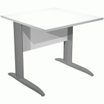 BUREAU DROIT PIEDS L MÉTAL FAST 80 CM - BLANC ANTHRACITE
