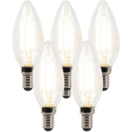 LOT DE 5 LAMPES BOUGIES LED E14 DIMMABLES B35 TRANSPARENTES 3W 250 LM 2700K - TRANSPARENT - LUEDD